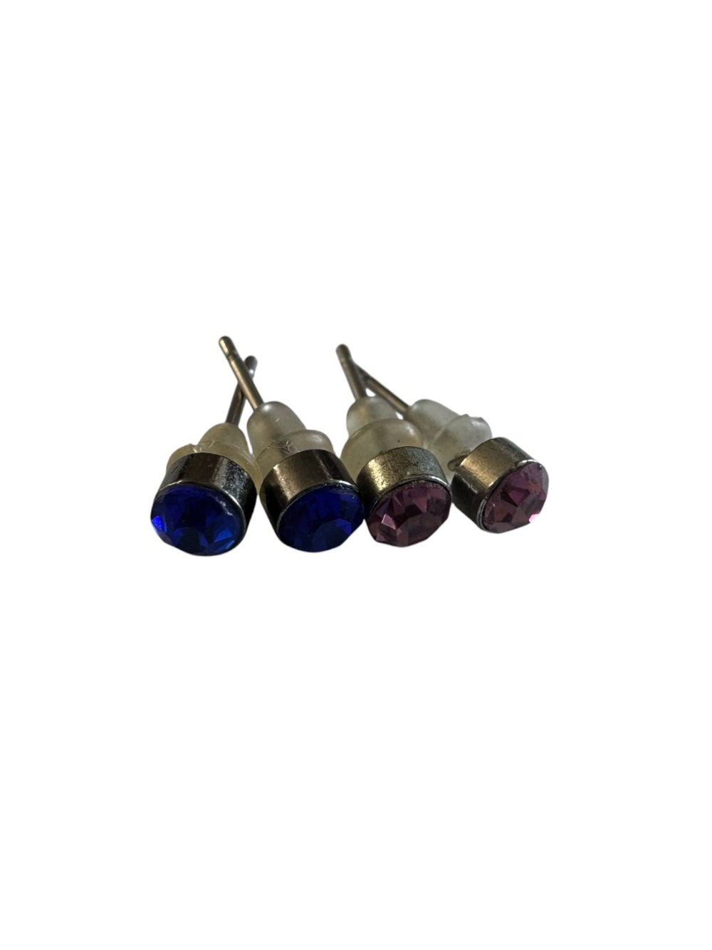 Crystal Stud Set in Blue and Pink